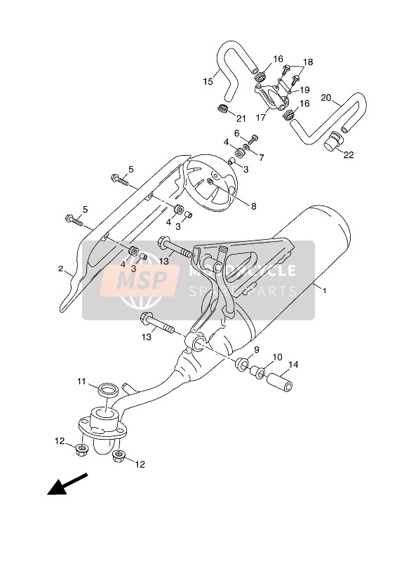 Yamaha NS50F 2016 Échappement pour un 2016 Yamaha NS50F